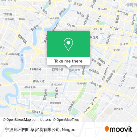 宁波鄞州四叶草贸易有限公司 map