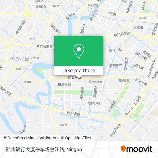 鄞州银行大厦停车场惠江路 map