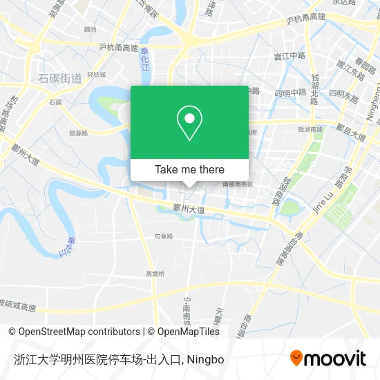 浙江大学明州医院停车场-出入口 map