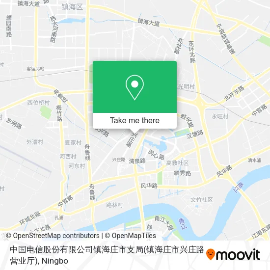 中国电信股份有限公司镇海庄市支局(镇海庄市兴庄路营业厅) map