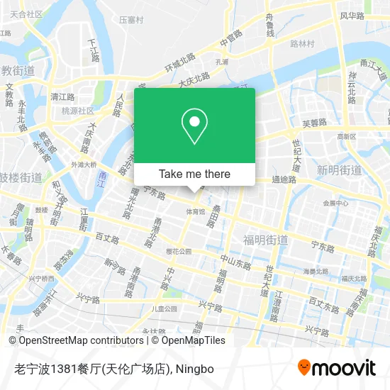 老宁波1381餐厅(天伦广场店) map
