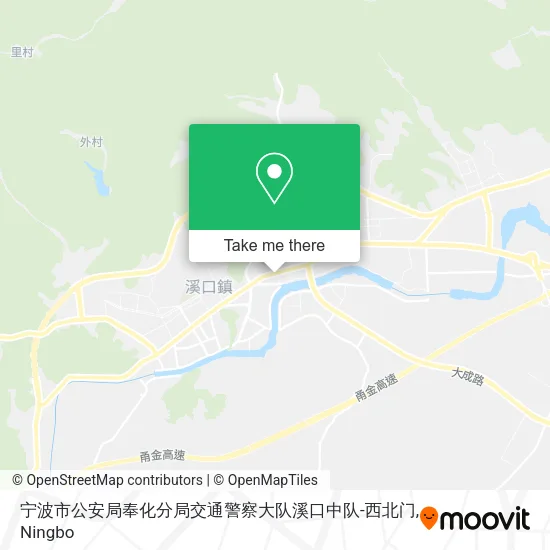 宁波市公安局奉化分局交通警察大队溪口中队-西北门 map