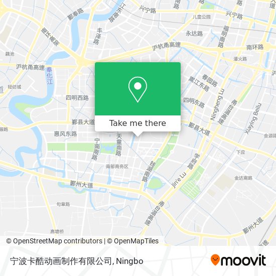 宁波卡酷动画制作有限公司 map