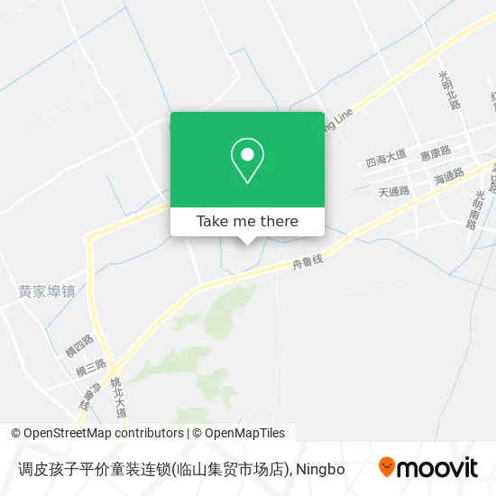 调皮孩子平价童装连锁(临山集贸市场店) map
