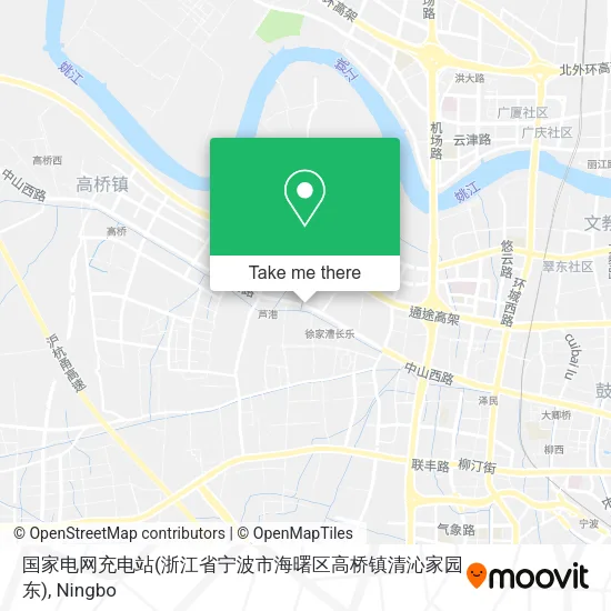 国家电网充电站(浙江省宁波市海曙区高桥镇清沁家园东) map