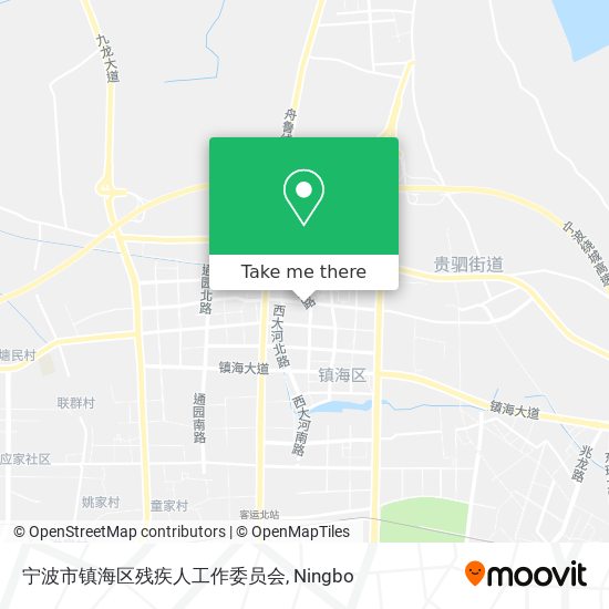 宁波市镇海区残疾人工作委员会 map