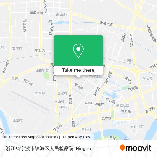 浙江省宁波市镇海区人民检察院 map
