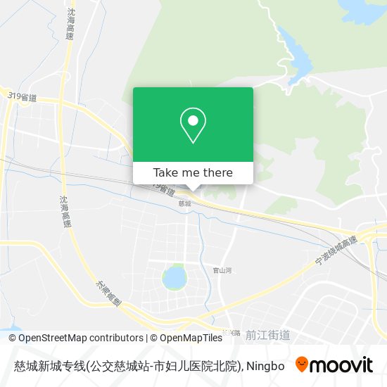 慈城新城专线(公交慈城站-市妇儿医院北院) map