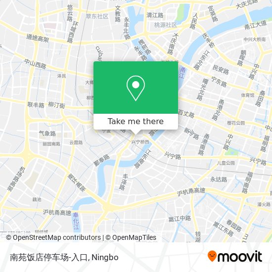 南苑饭店停车场-入口 map