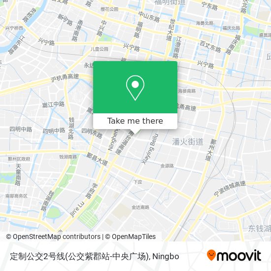定制公交2号线(公交紫郡站-中央广场) map