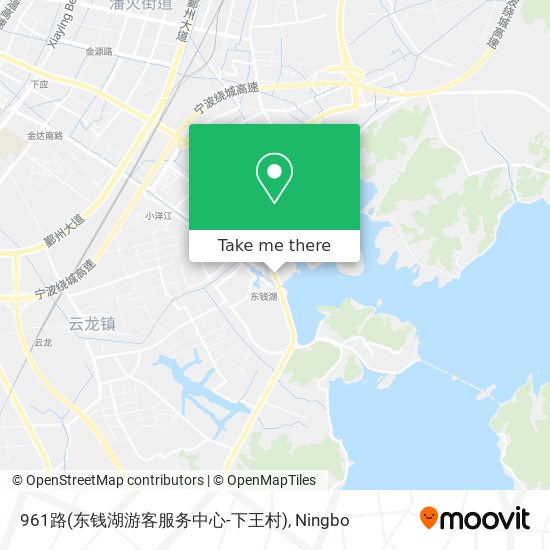 961路(东钱湖游客服务中心-下王村) map
