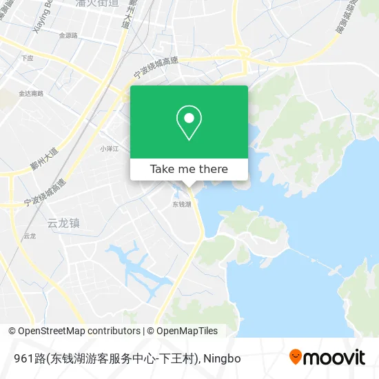 961路(东钱湖游客服务中心-下王村) map