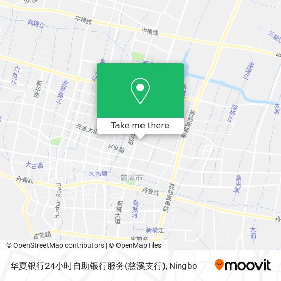 华夏银行24小时自助银行服务(慈溪支行) map