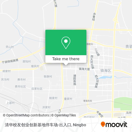 清华校友创业创新基地停车场-出入口 map