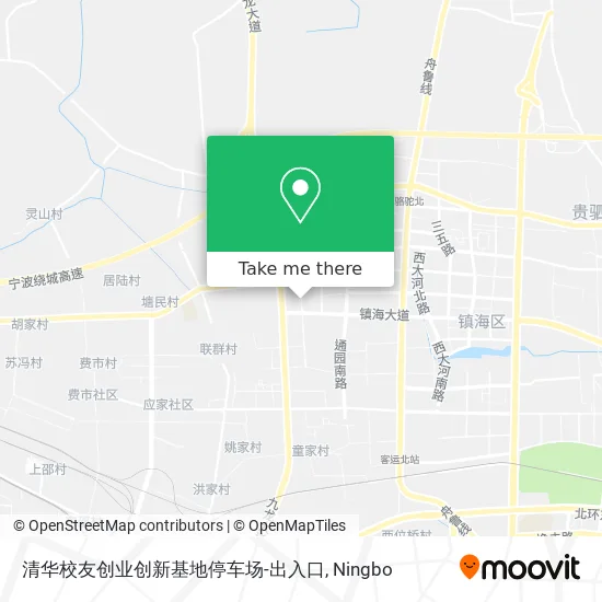 清华校友创业创新基地停车场-出入口 map