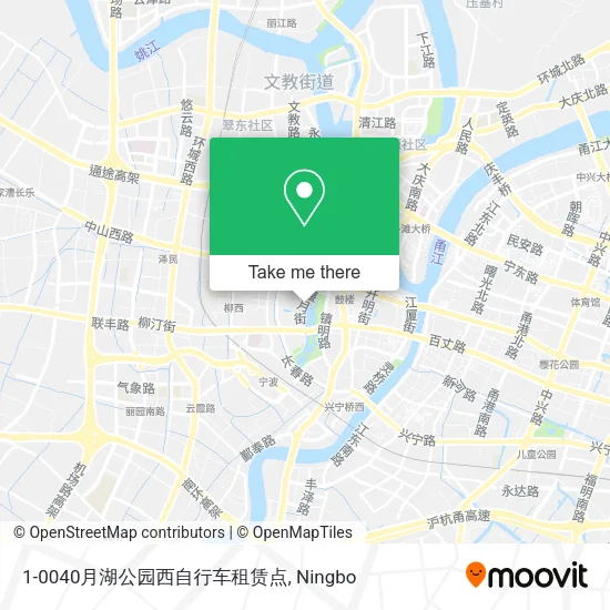 1-0040月湖公园西自行车租赁点 map