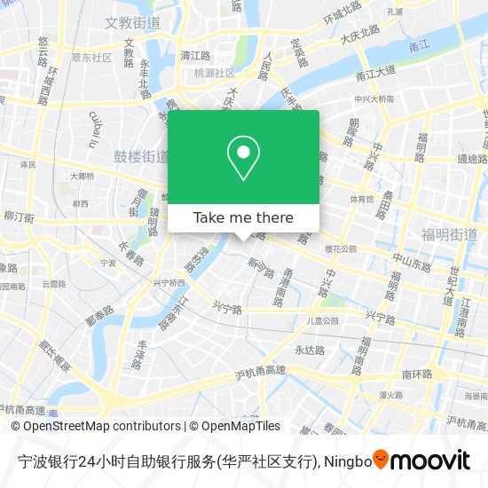 宁波银行24小时自助银行服务(华严社区支行) map