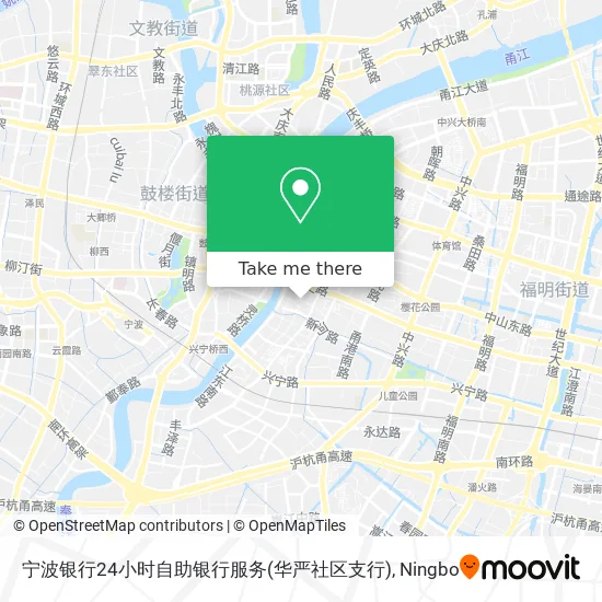 宁波银行24小时自助银行服务(华严社区支行) map