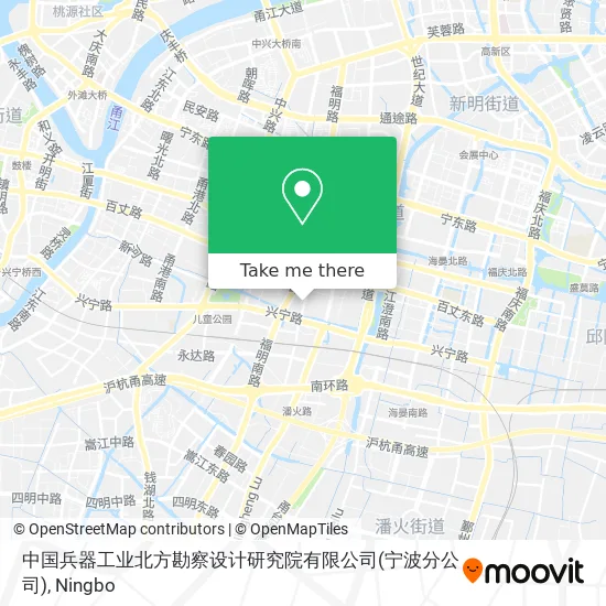 中国兵器工业北方勘察设计研究院有限公司(宁波分公司) map