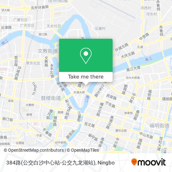 384路(公交白沙中心站-公交九龙湖站) map