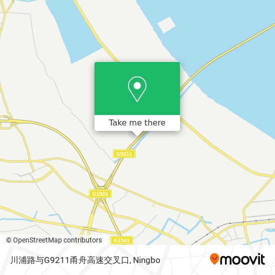 川浦路与G9211甬舟高速交叉口 map