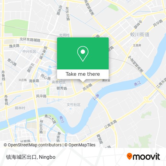 镇海城区出口 map