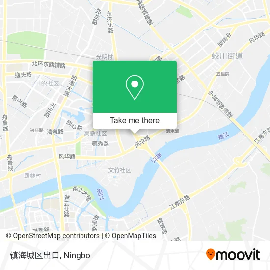 镇海城区出口 map