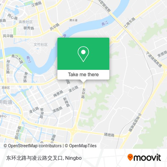 东环北路与凌云路交叉口 map