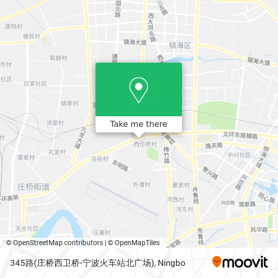 345路(庄桥西卫桥-宁波火车站北广场) map