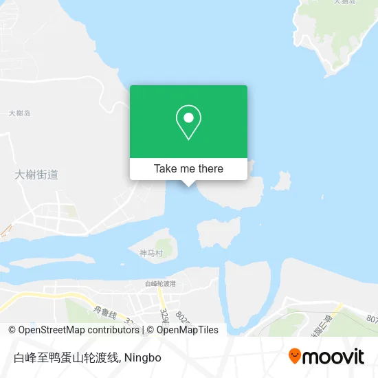 白峰至鸭蛋山轮渡线 map