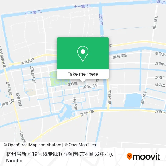 杭州湾新区19号线专线1(香颂园-吉利研发中心) map