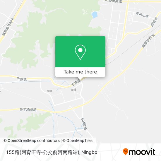 155路(阿育王寺-公交前河南路站) map