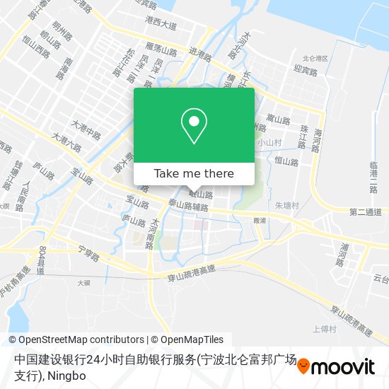 中国建设银行24小时自助银行服务(宁波北仑富邦广场支行) map