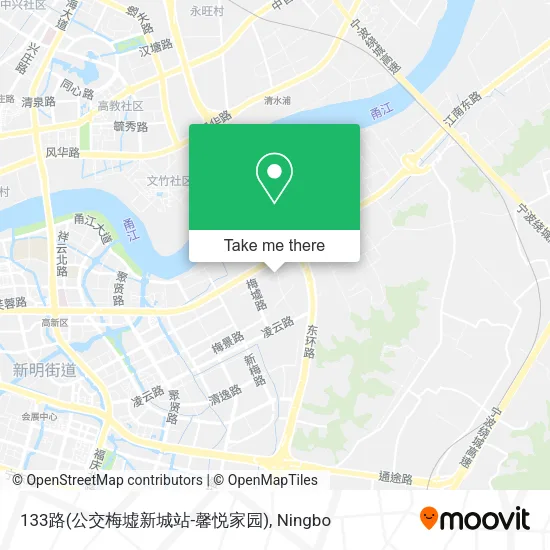 133路(公交梅墟新城站-馨悦家园) map