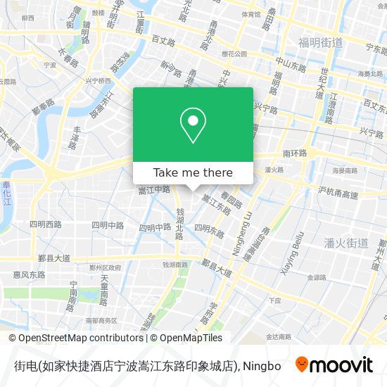 街电(如家快捷酒店宁波嵩江东路印象城店) map
