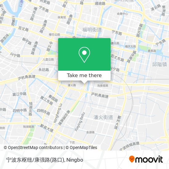 宁波东枢纽/康强路(路口) map