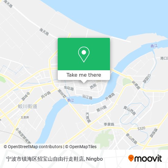 宁波市镇海区招宝山自由行走鞋店 map