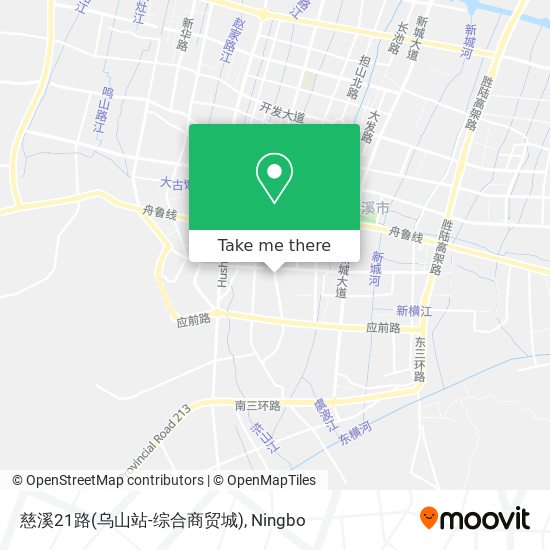 慈溪21路(乌山站-综合商贸城) map
