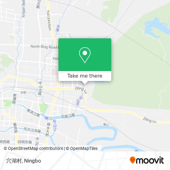 穴湖村 map