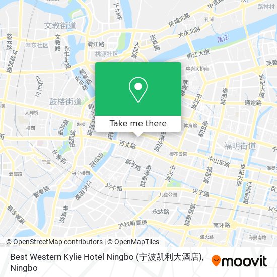 Best Western Kylie Hotel Ningbo (宁波凯利大酒店) map