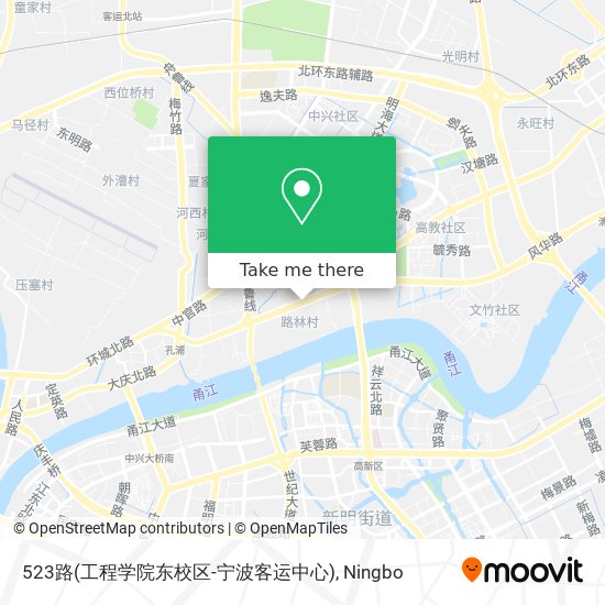 523路(工程学院东校区-宁波客运中心) map