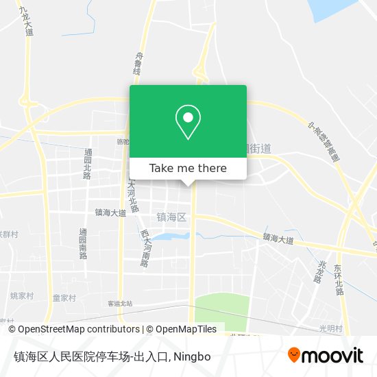 镇海区人民医院停车场-出入口 map