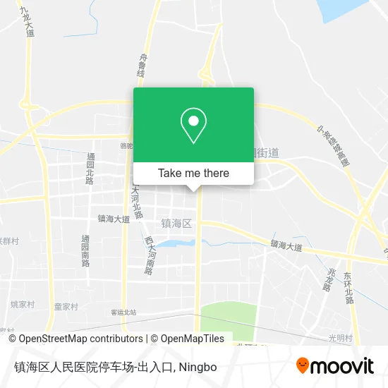 镇海区人民医院停车场-出入口 map