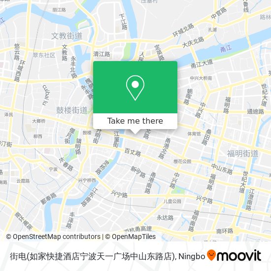 街电(如家快捷酒店宁波天一广场中山东路店) map