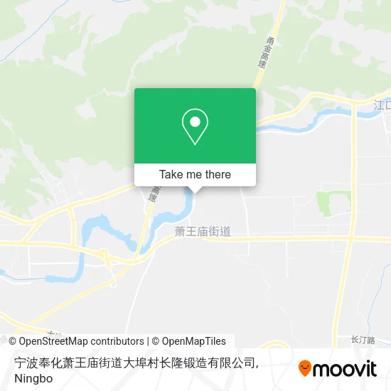 宁波奉化萧王庙街道大埠村长隆锻造有限公司 map