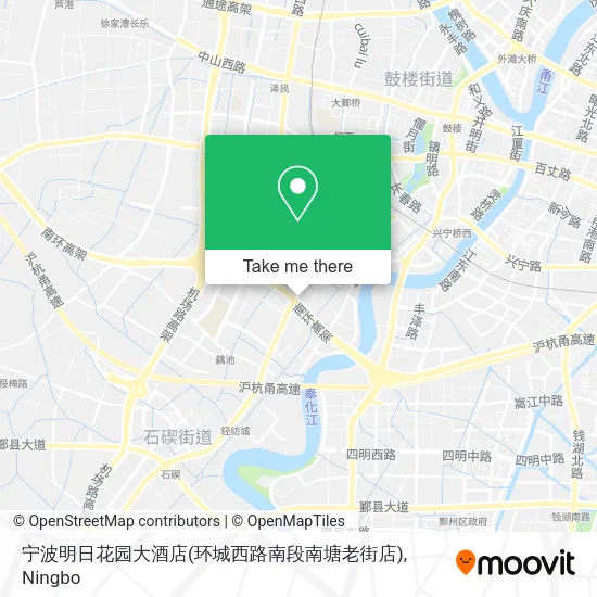 宁波明日花园大酒店(环城西路南段南塘老街店) map