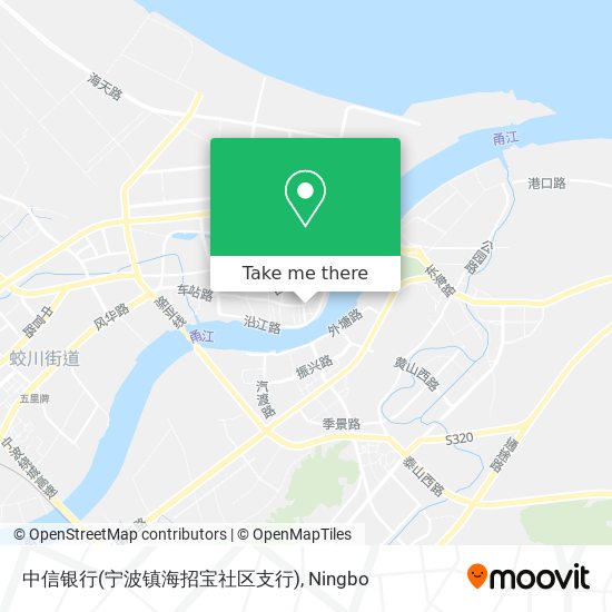 中信银行(宁波镇海招宝社区支行) map
