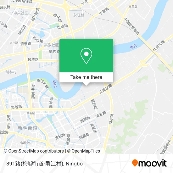 391路(梅墟街道-甬江村) map