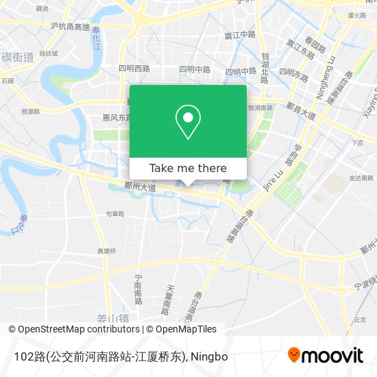 102路(公交前河南路站-江厦桥东) map