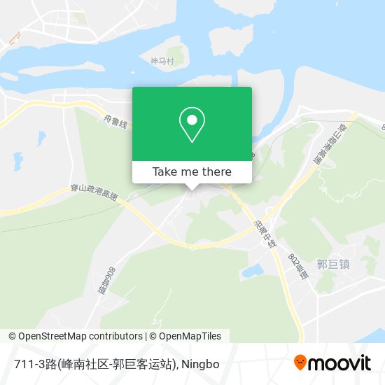 711-3路(峰南社区-郭巨客运站) map
